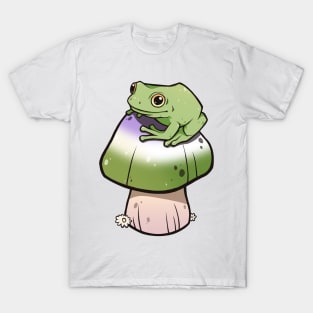 Genderqueer Pride Mushroom Frog T-Shirt